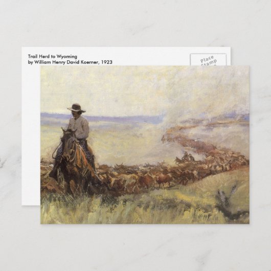 Wanderherd nach Wyoming durch WHD Koerner Postkarte (Vorne/Hinten)