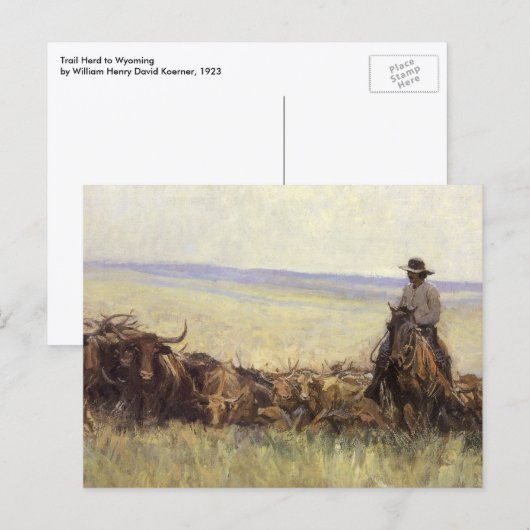 Wanderherd nach Wyoming durch WHD Koerner Postkarte (Vorne/Hinten)