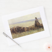 Wanderherd nach Wyoming durch WHD Koerner Rechteckiger Aufkleber (Umschlag)