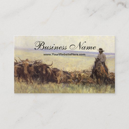 Wanderherd nach Wyoming durch WHD Koerner Visitenkarte (Vorderseite)