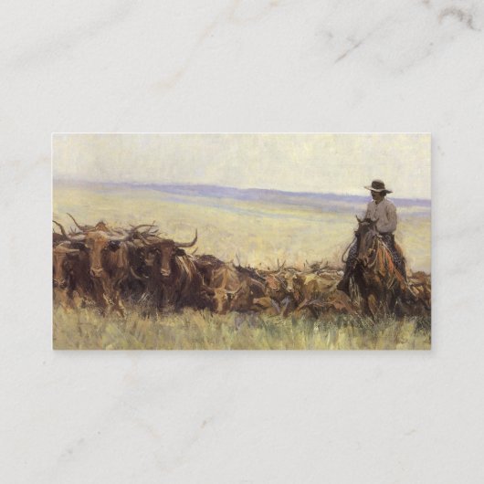 Wanderherd nach Wyoming durch WHD Koerner Visitenkarte (Rückseite)