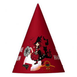 Wanderhexe Halloween Spider Web Kindergeburtstag Partyhütchen