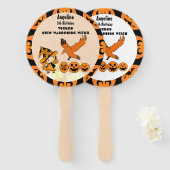 Wanderhexe Raven Halloween Pumpkins Geburtstag Fächer (Vorne und Hinten)