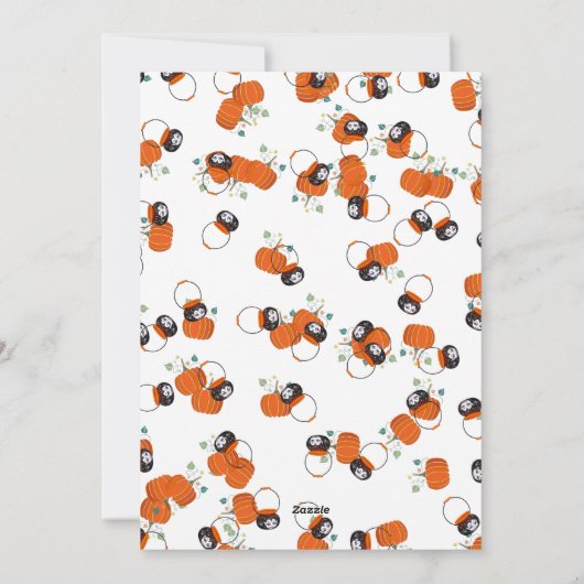 WanderHexensprechende Kürbislaternen Halloween Feiertagskarte (Rückseite)