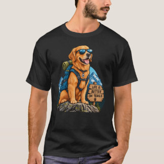Wanderhund-Leben ist besser auf Wanderwegen T-Shir T-Shirt