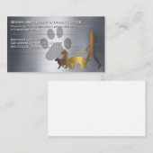 Wanderhunde | Paw | Metallischer Hintergrund Visitenkarte (Vorne/Hinten)