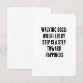 Wanderhunde: wo jeder Schritt ein Schritt in Richt Dankeskarte (Vorne/Hinten)