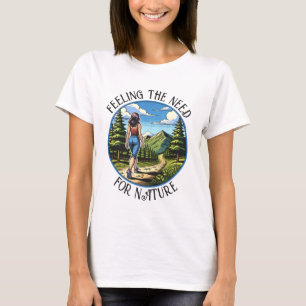 Wanderin auf einem Naturlehrpfad T-Shirt