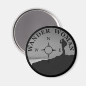 Wanderin Frau Wandern Magnet (Vorderseite/Rückseite)