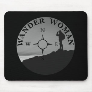 Wanderin Frau Wandern Mousepad