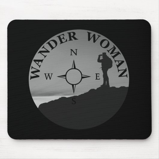 Wanderin Frau Wandern Mousepad (Vorne)