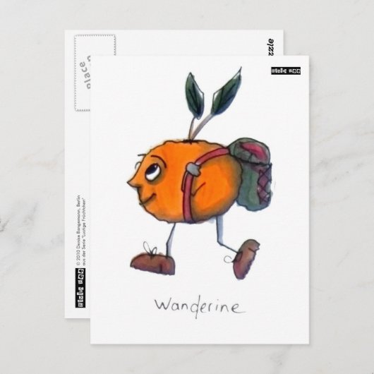 Wanderine Postkarte (Vorne/Hinten)