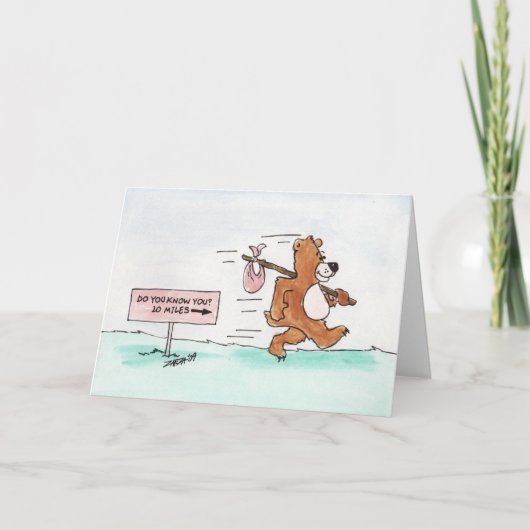 Wandering Bear (Birthday Card) Karte (Vorderseite)