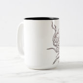 Wandering bird Japanese yokai Design Zweifarbige Tasse (Vorderseite Links)