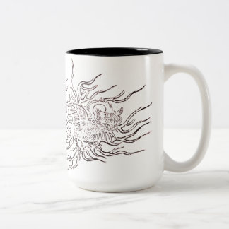 Wandering bird Japanese yokai Design Zweifarbige Tasse