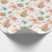Wandering Camel Caravan Wrapping Paper Geschenkpapier (Ecke)