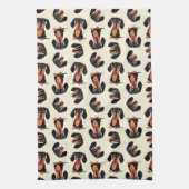 Wandering Dachshund Kitchen Towels Geschirrtuch (Vertikal)