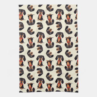 Wandering Dachshund Kitchen Towels Geschirrtuch