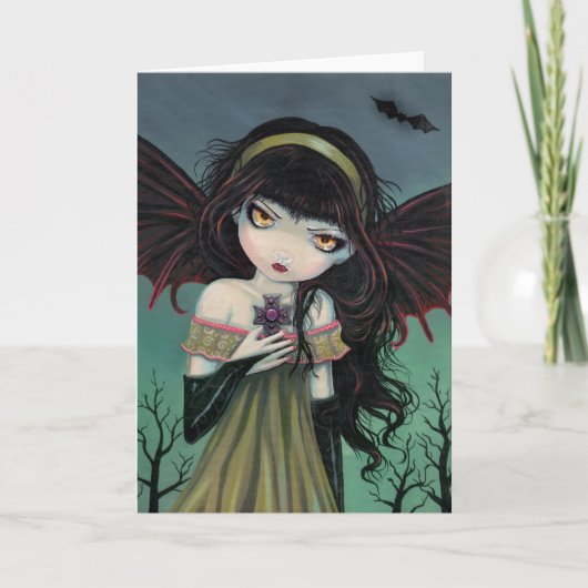 Wandering Gothic Vampire Fairy Card Karte (Vorderseite)