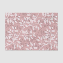 Wandering Leaves Elegant Blush Botanical Pattern