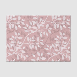 Wandering Leaves Elegant Blush Botanical Pattern Seidenpapier