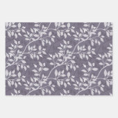 Wandering Leaves Elegant Botanical Pattern Geschenkpapier Set (Vorderseite 3)