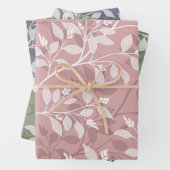 Wandering Leaves Elegant Botanical Pattern Geschenkpapier Set (Beispiel)