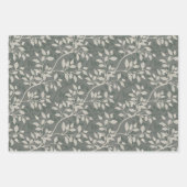 Wandering Leaves Elegant Earthy Botanical Pattern Geschenkpapier Set (Vorderseite 3)