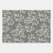 Wandering Leaves Elegant Earthy Botanical Pattern Geschenkpapier Set (Vorderseite 2)