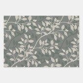 Wandering Leaves Elegant Earthy Botanical Pattern Geschenkpapier Set (Vorderseite)