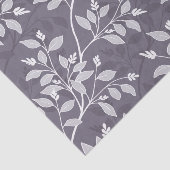 Wandering Leaves Elegant Lavender Botanical Seidenpapier (Ausschnitt)