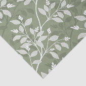 Wandering Leaves Elegant Sage Botanical Pattern  Seidenpapier (Ausschnitt)