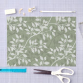 Wandering Leaves Elegant Sage Botanical Pattern  Seidenpapier (Handwerk)