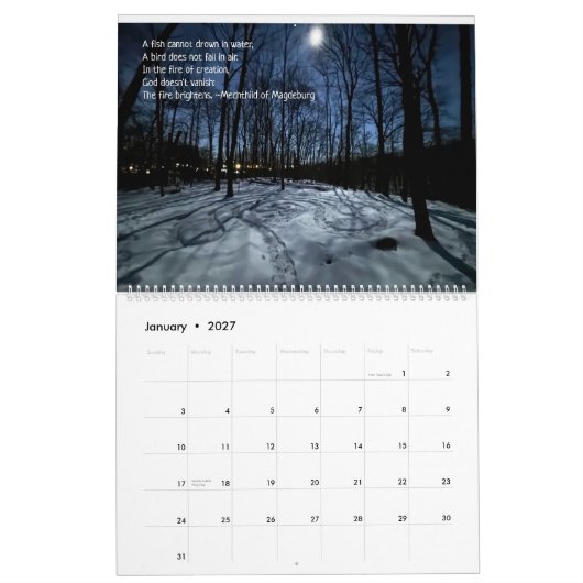 Wanderkalender 2026 kalender (Jan 2027)