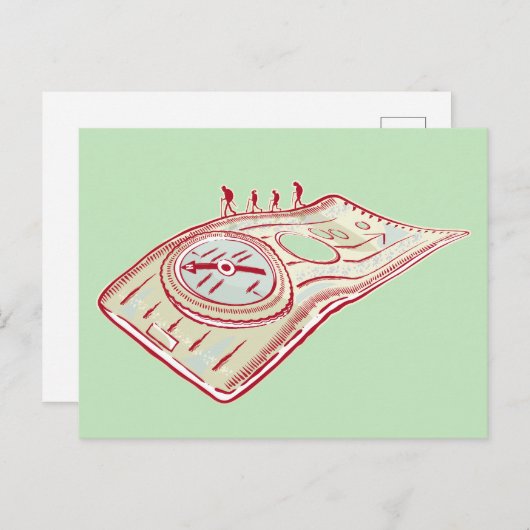 Wanderkompass Postkarte (Vorne/Hinten)