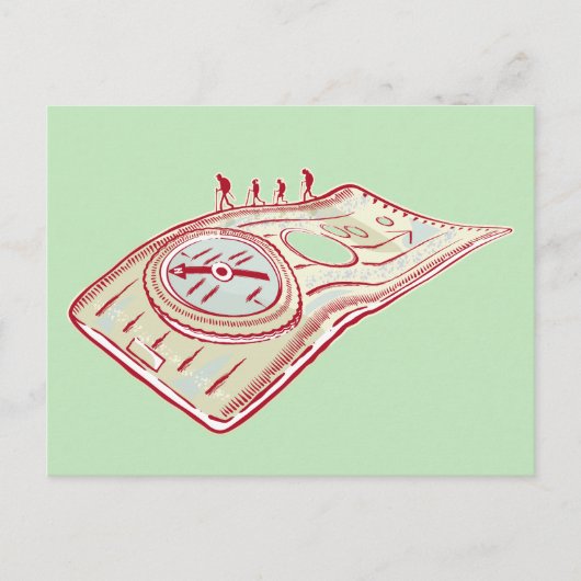 Wanderkompass Postkarte (Vorderseite)