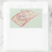 Wanderkompass Rechteckiger Aufkleber (Tasche)