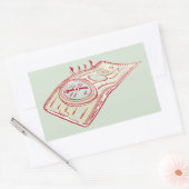 Wanderkompass Rechteckiger Aufkleber (Umschlag)