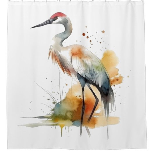 Wanderkran Duschvorhang (Vorderseite)