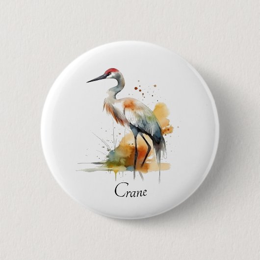 Wanderkranich, individuell button (Vorderseite)