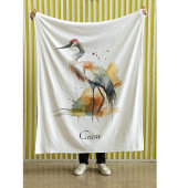 Wanderkranich, individuell fleecedecke