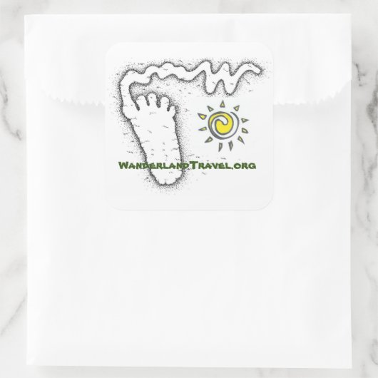 Wanderland-Aufkleber 1 Quadratischer Aufkleber (Tasche)