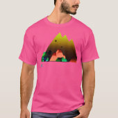Wanderlandschaft Design Regenbogen Berg T-Shirt (Vorderseite)