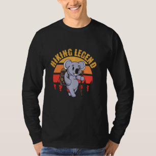 Wanderlegende Koala Hiker Retro Vintager Sonnenunt T-Shirt