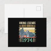 Wanderlegenden wurden 1974 geboren postkarte (Vorne/Hinten)