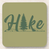 Wanderlogowanderungen mit Kiefernwald Getränkeuntersetzer (Vorderseite)