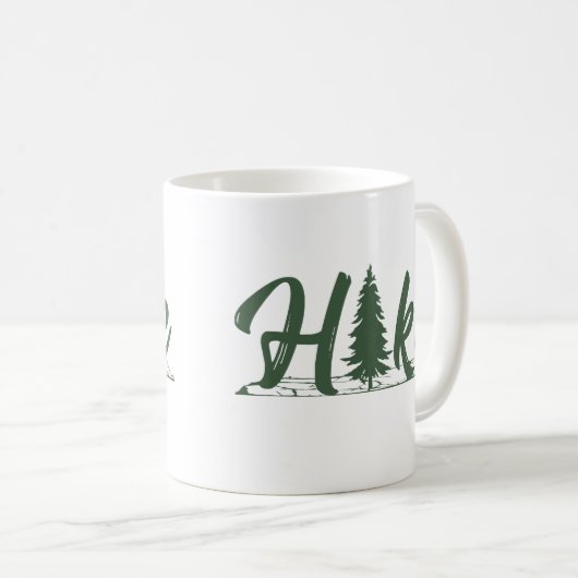 Wanderlogowanderungen mit Kiefernwald Kaffeetasse (VorderseiteRechts)