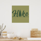 Wanderlogowanderungen mit Kiefernwald Poster (Küche)