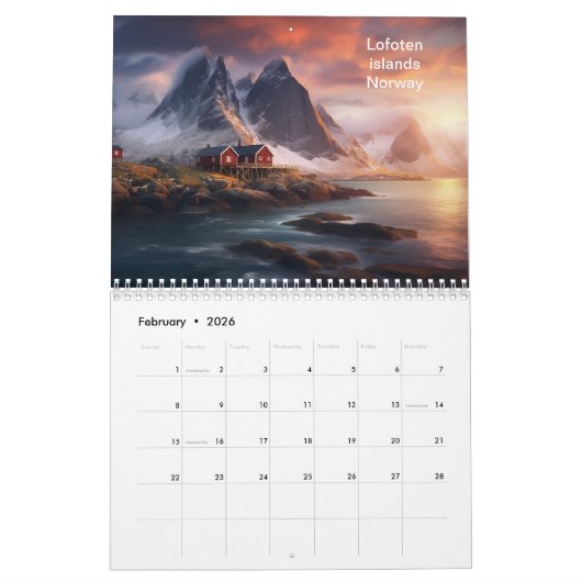 Wanderlust 2025: Ein Reisekalender Inspiriert Kalender (Feb 2026)