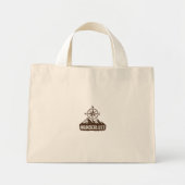 Wanderlust Adventure Tote Bag - Compass & Mountain Mini Stoffbeutel (Vorne)